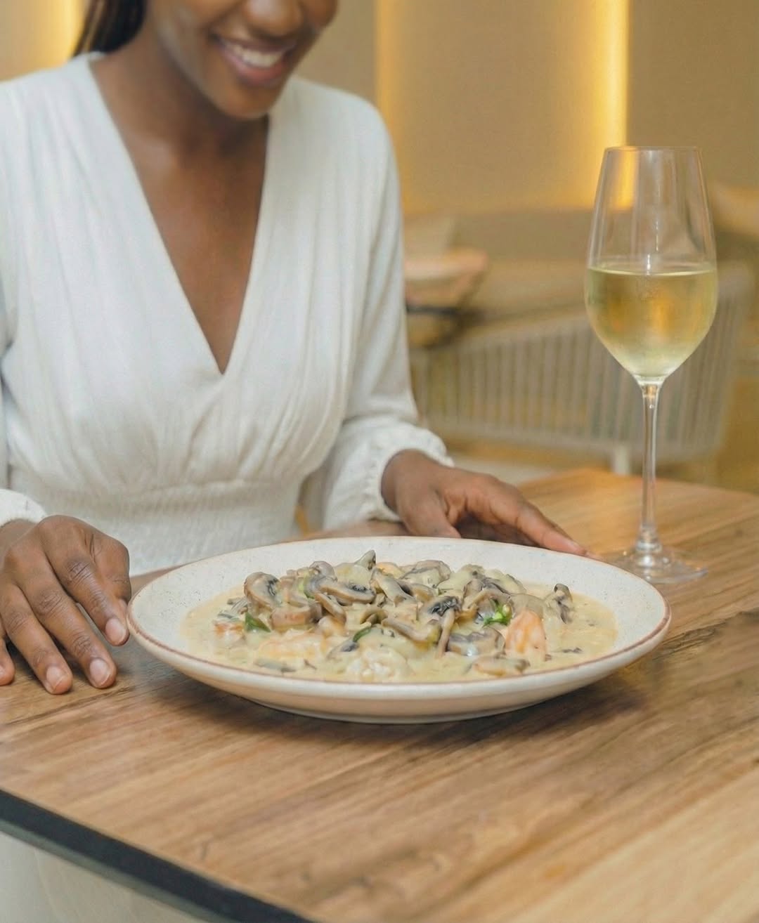 Creamy Shrimp & Mushroom